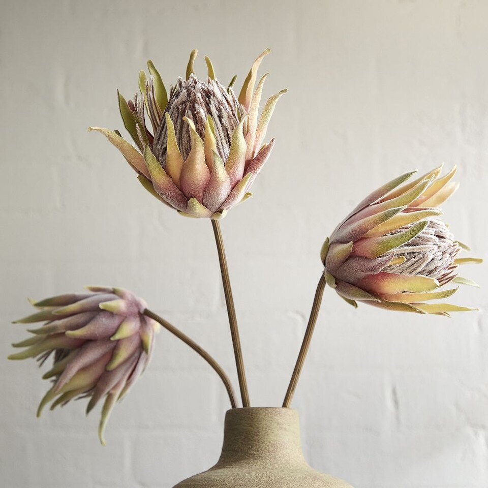 Faux Protea Traditional Harvest Arrangement