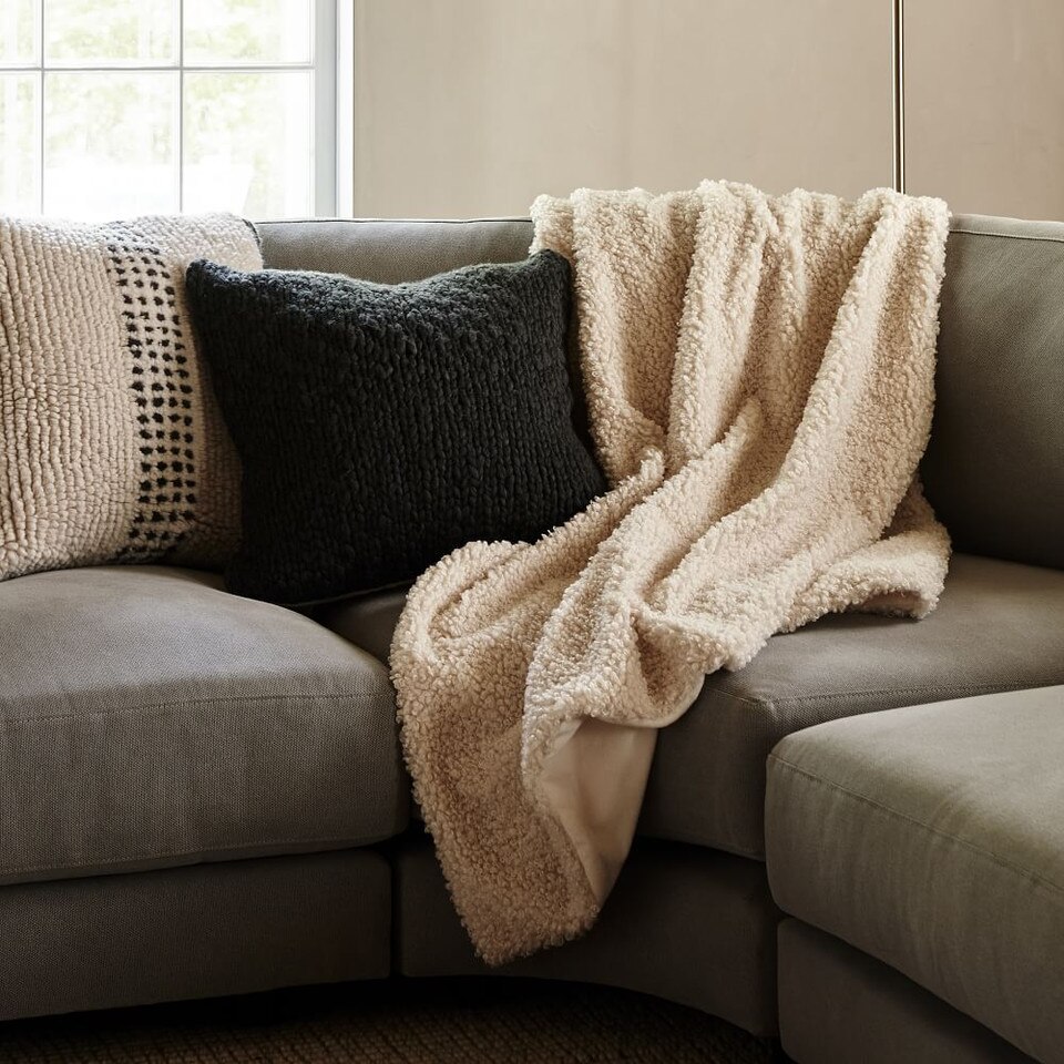 Faux Shearling Throw