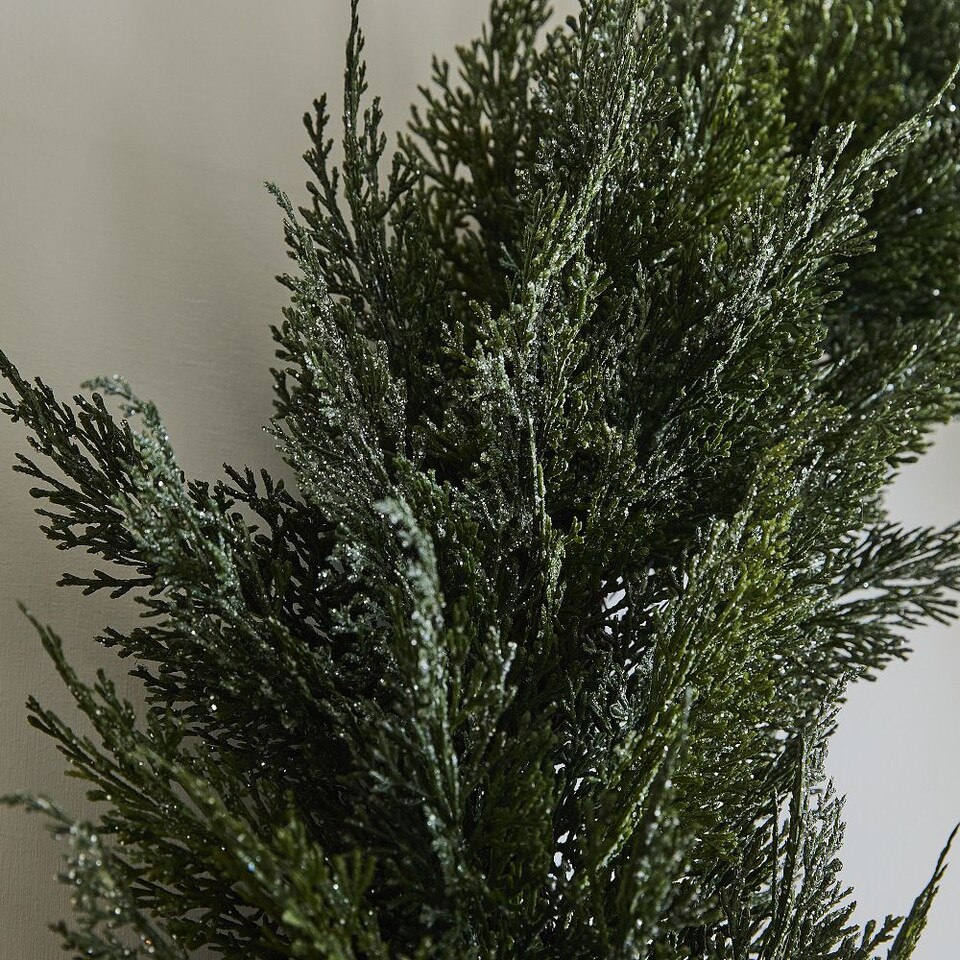 Faux Subtle Glitter Wreath & Garland
