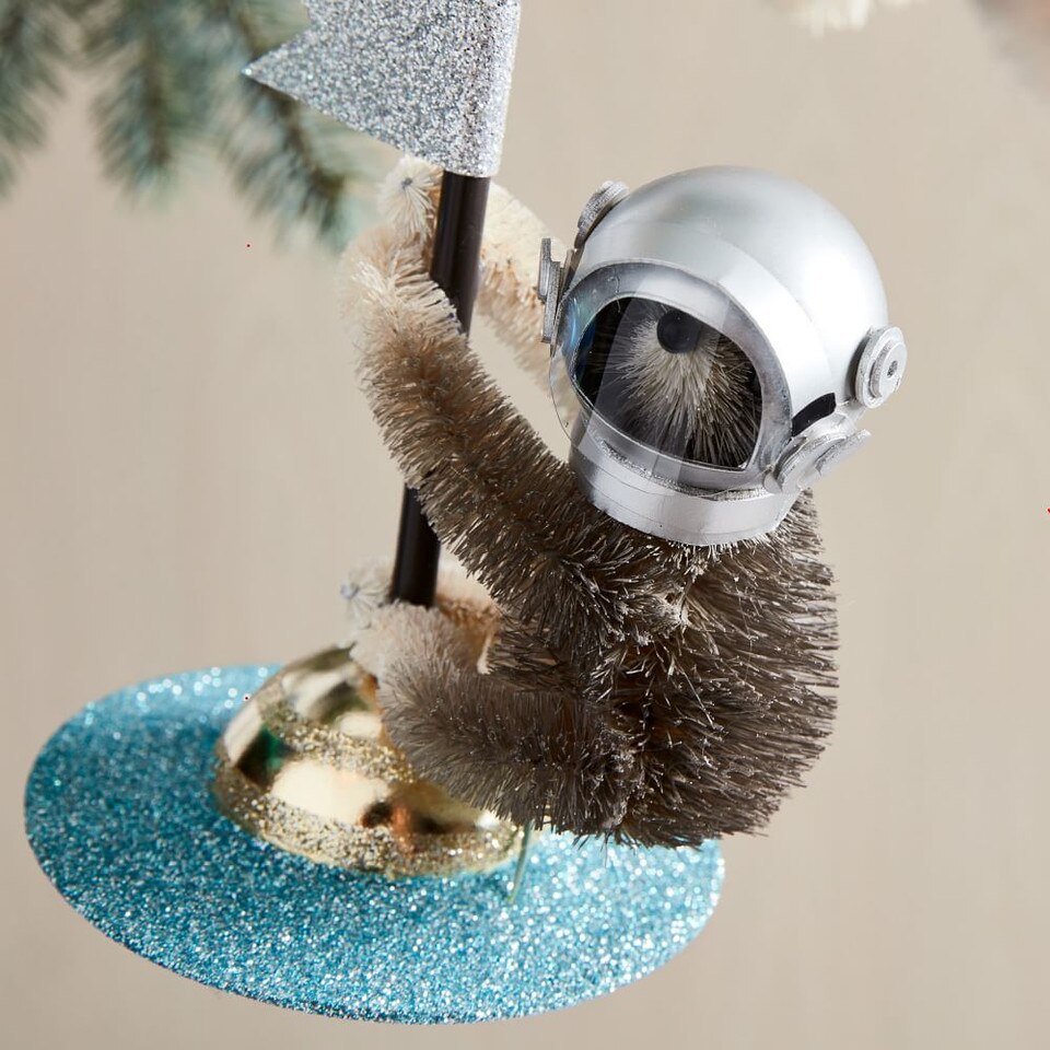 Bottlebrush Animal Astronaut Bauble