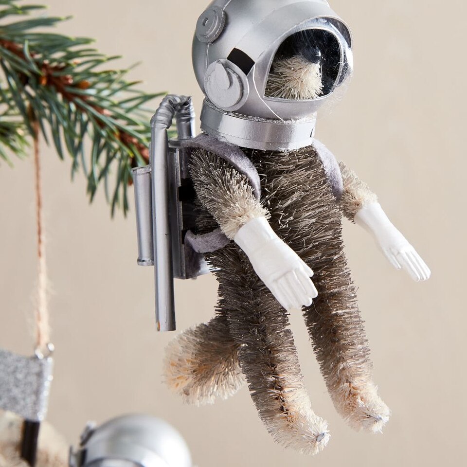 Bottlebrush Animal Astronaut Bauble