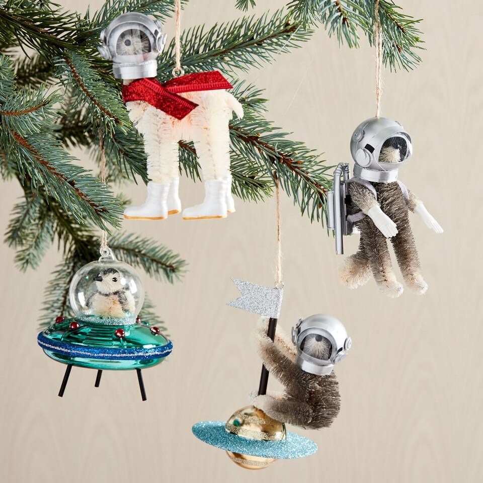 Bottlebrush Animal Astronaut Bauble