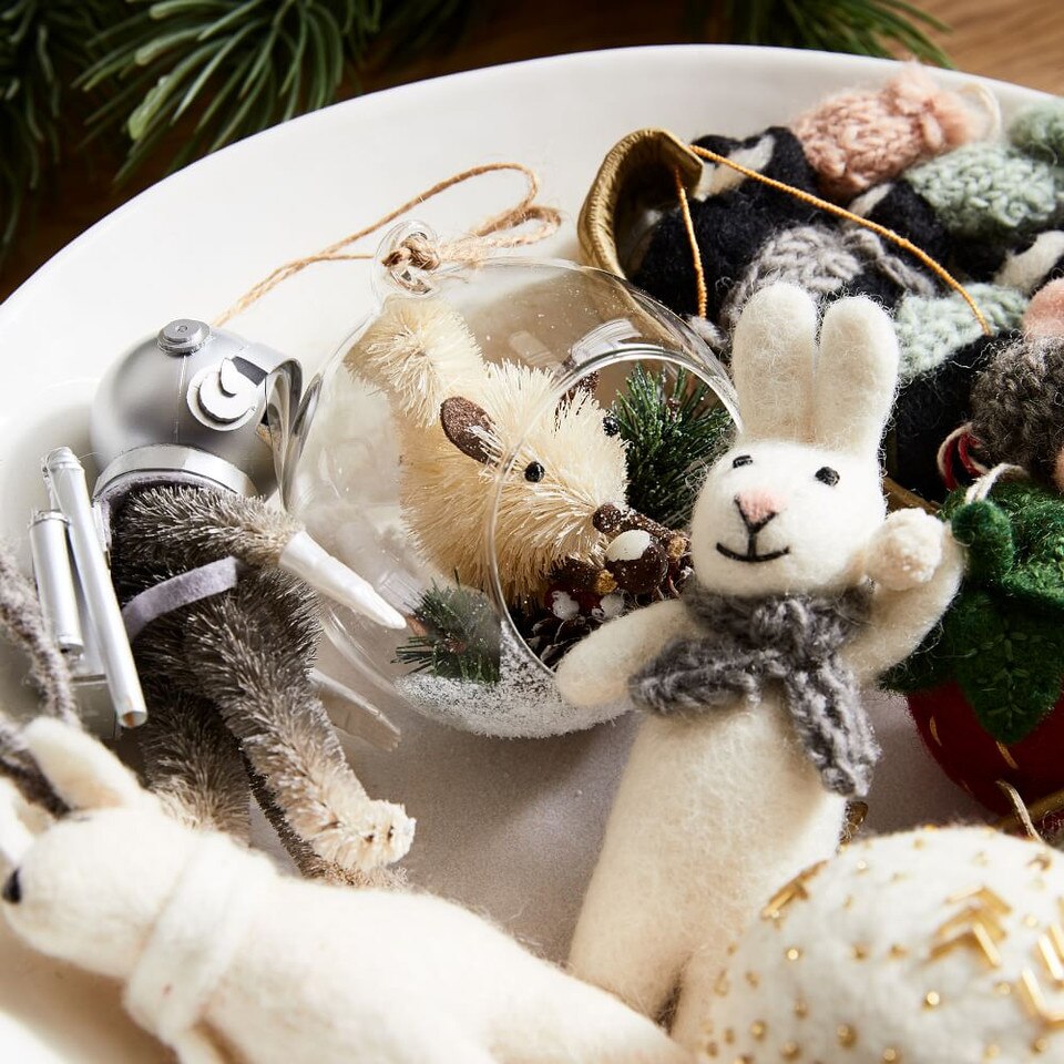 Bottlebrush Animal Astronaut Bauble