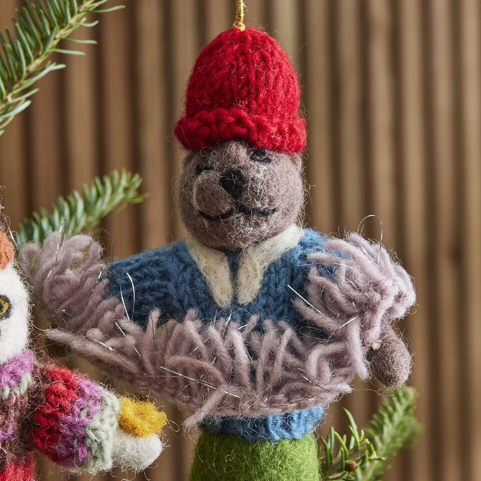 Felt Dapper Animal Baubles