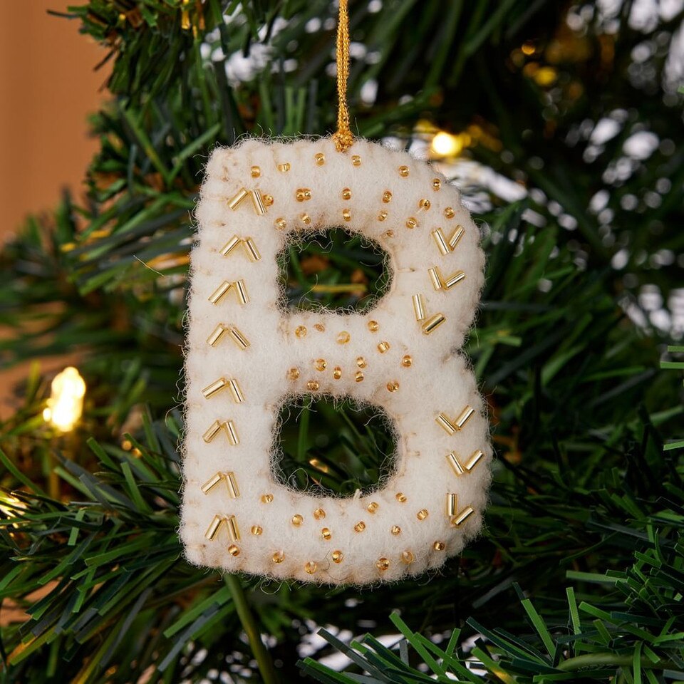 Felt Monogram Baubles