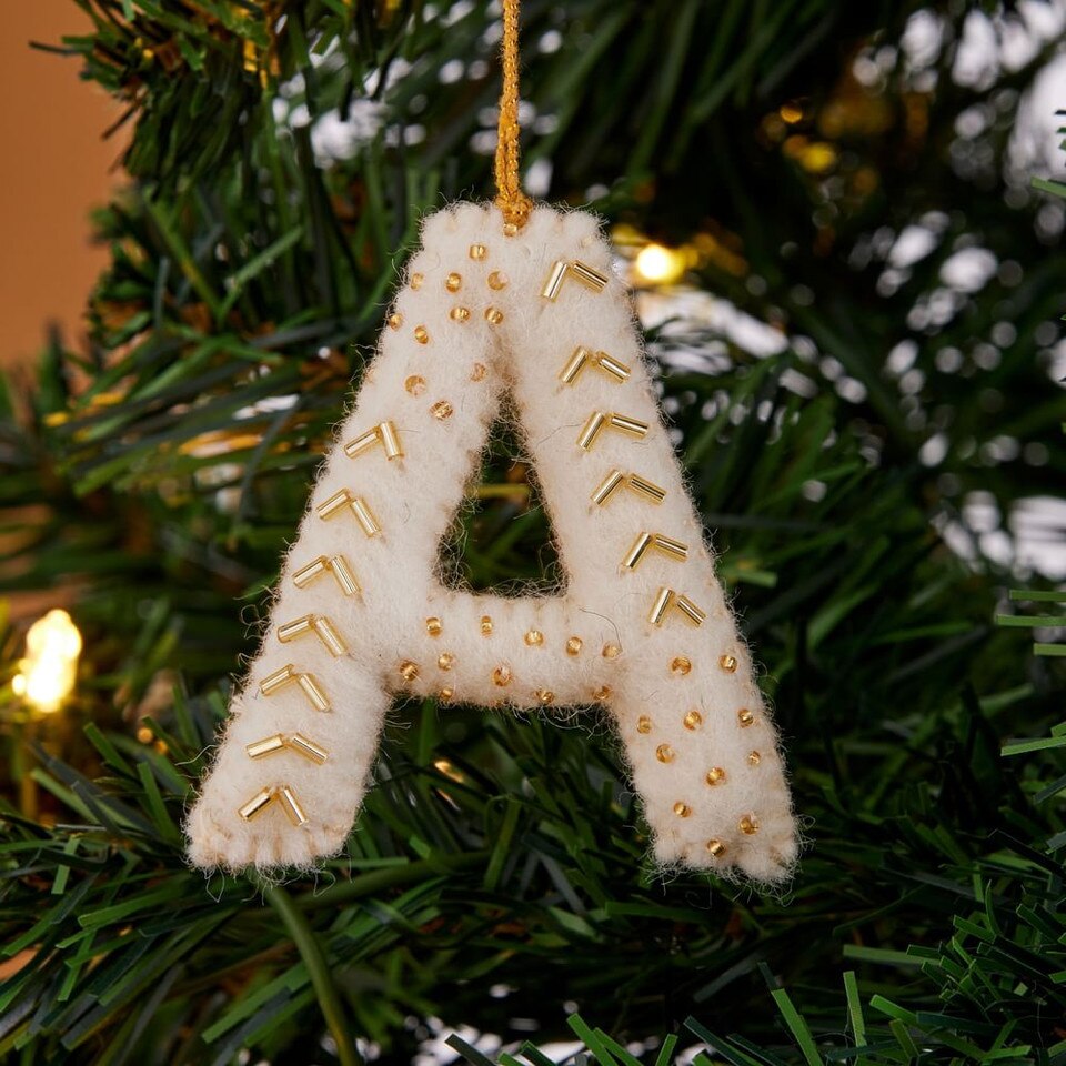 Felt Monogram Baubles
