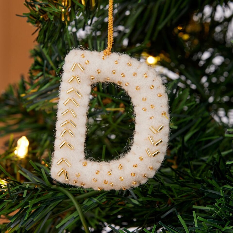 Felt Monogram Baubles