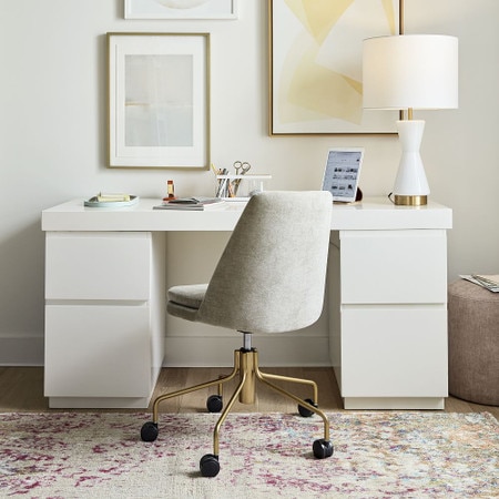 Finley Swivel Office Chair Antique Brass West Elm United Kingdom Finley Swivel Office Chair Antique, Antique Swivel Desk Chair Parts