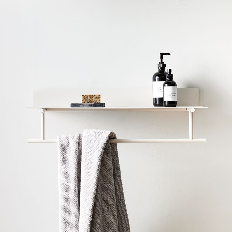 Floating Lines Metal All-in-One Shelf - White