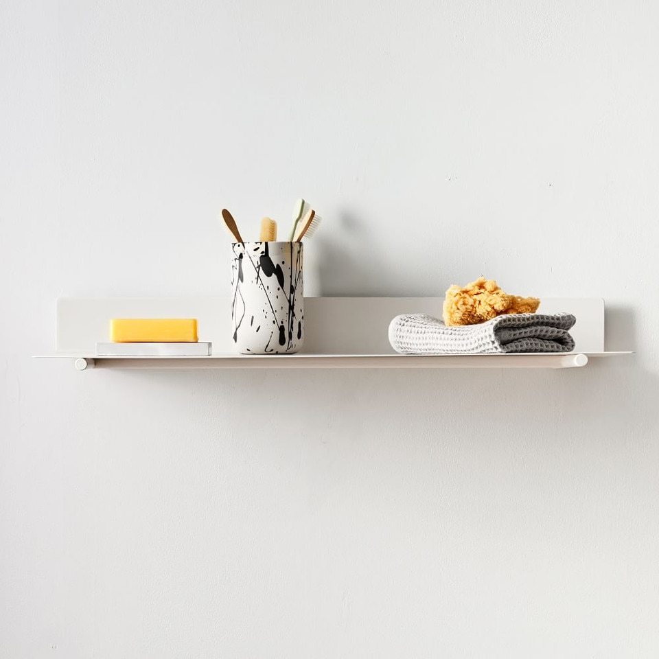 Floating Lines Metal All-in-One Shelf - White