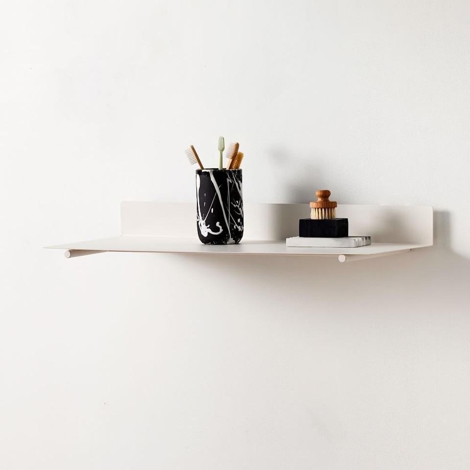 Floating Lines Metal All-in-One Shelf - White