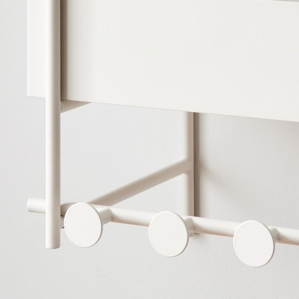 Floating Lines Metal All-in-One Shelf - White