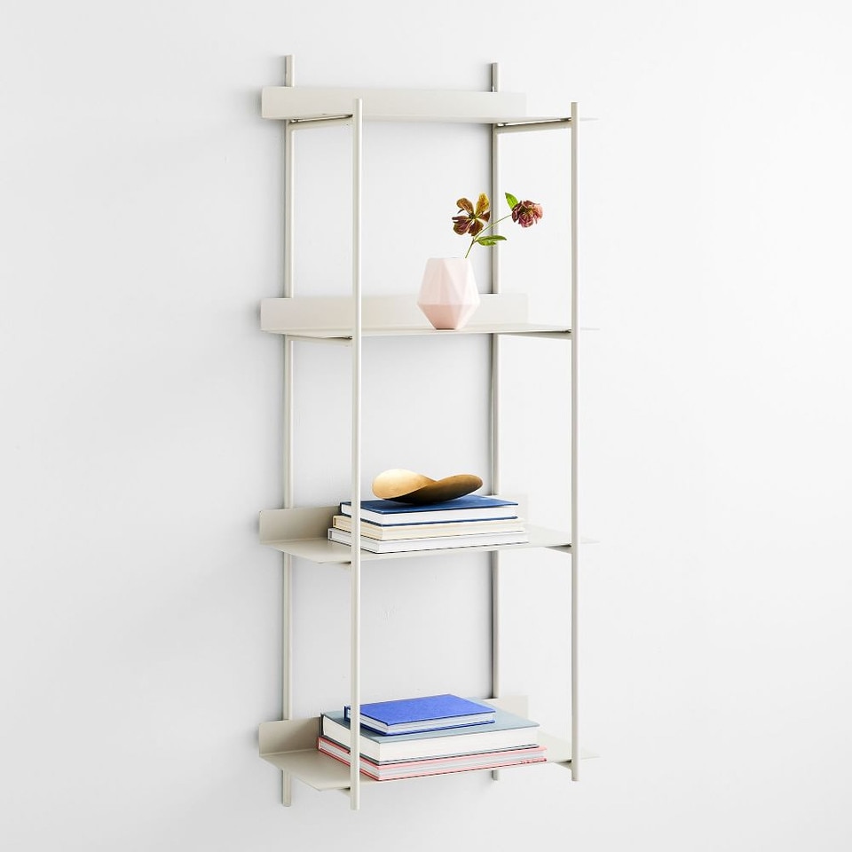 Floating Lines Metal Wall Shelf