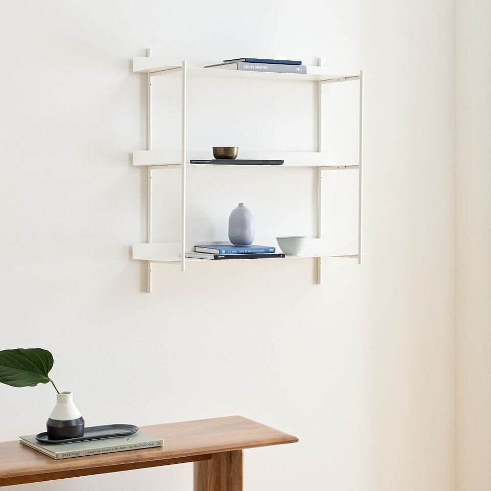 Floating Lines Metal Wall Shelf