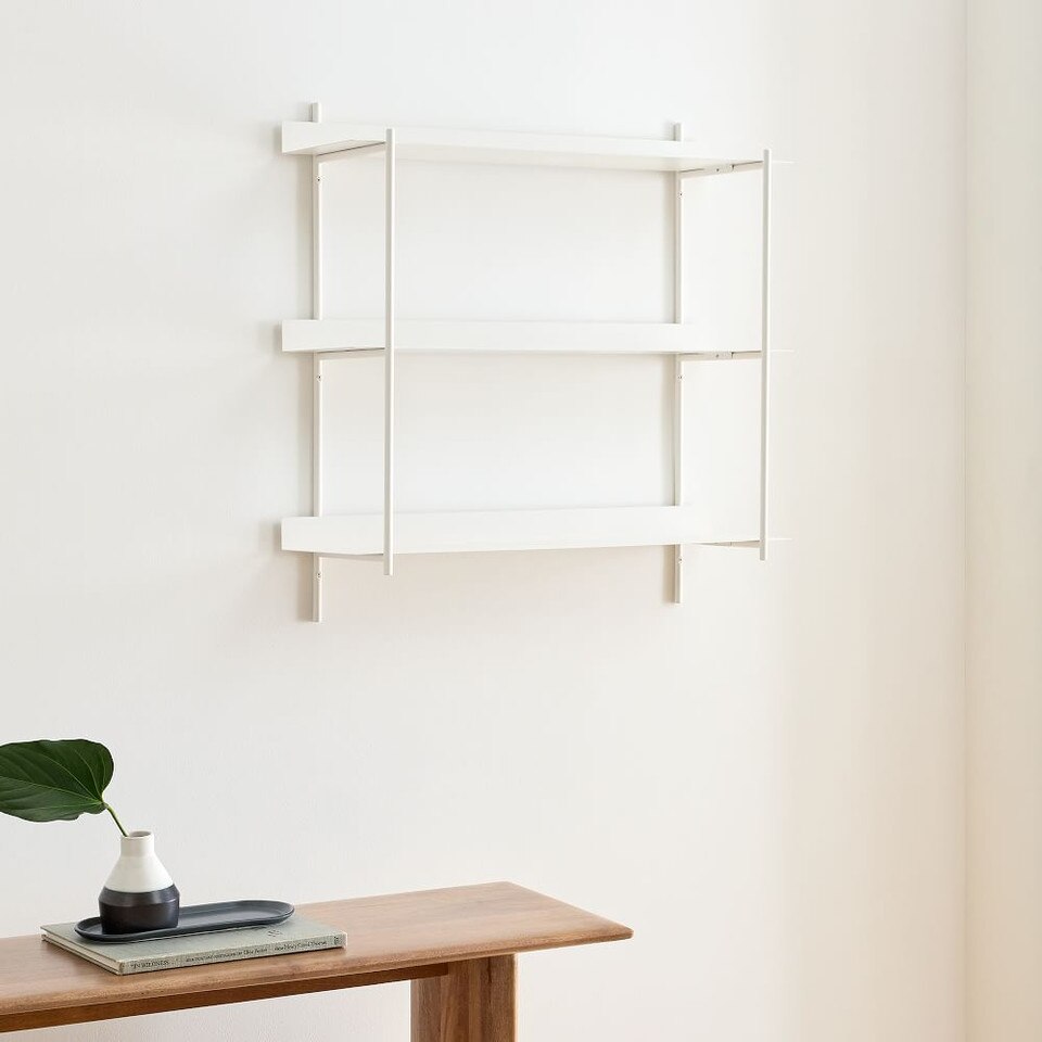 Floating Lines Metal Wall Shelf