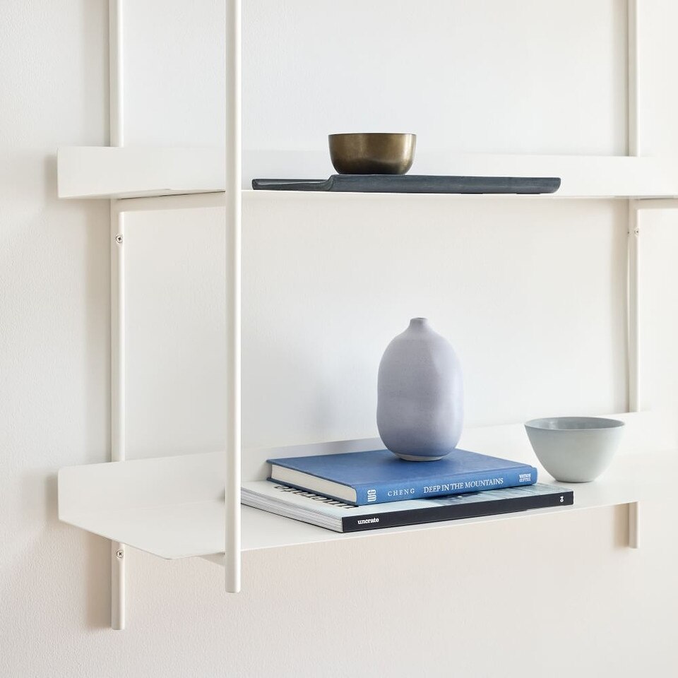 Floating Lines Metal Wall Shelf