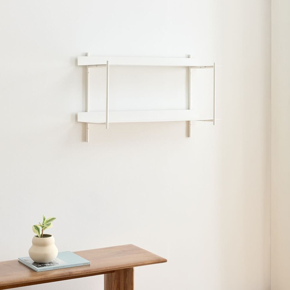 Floating Lines Metal Wall Shelf