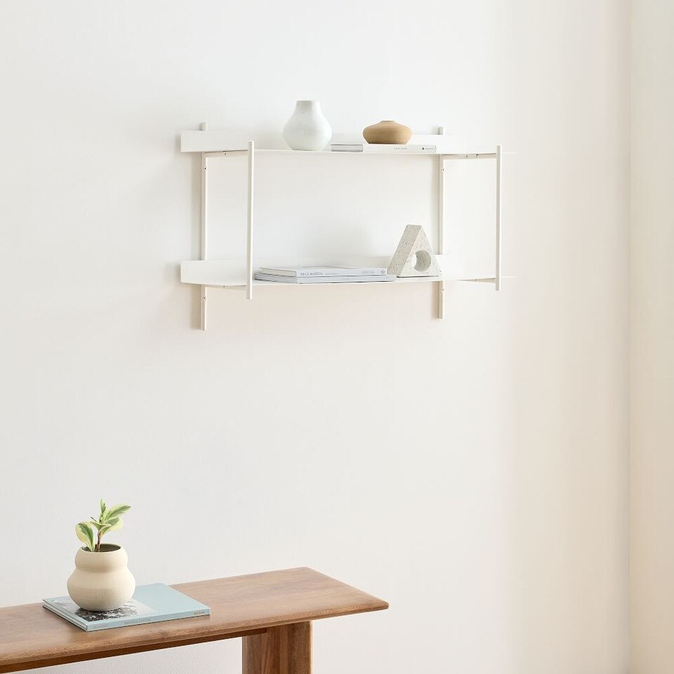 Floating Lines Metal Wall Shelf