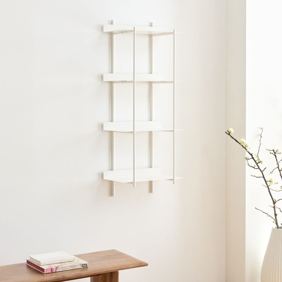 Floating Lines Metal Wall Shelf