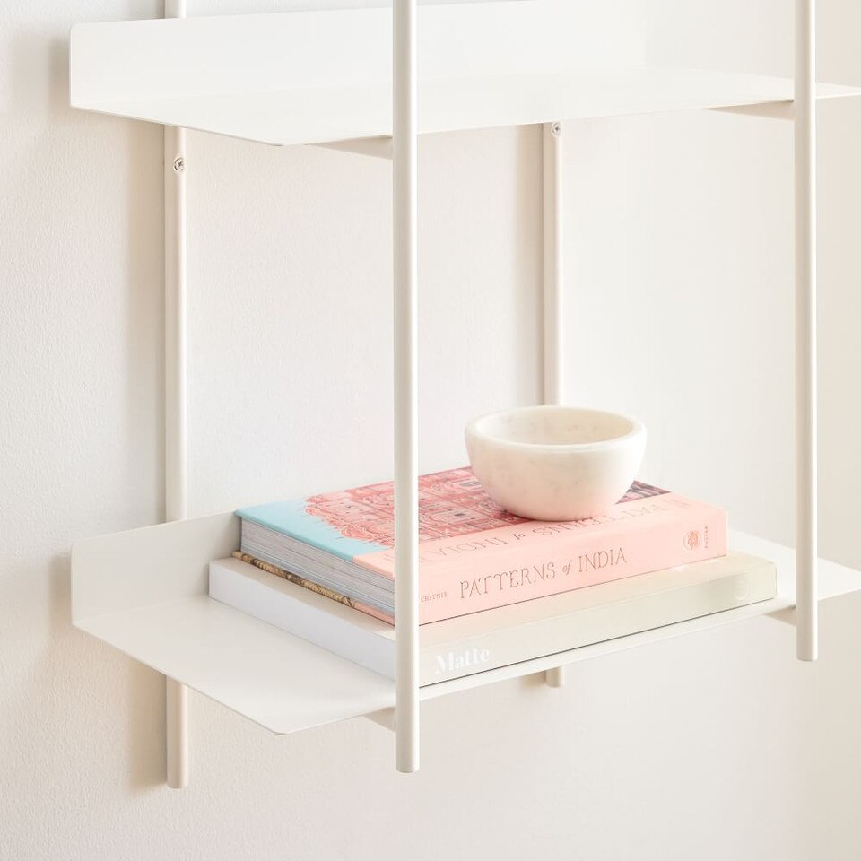 Floating Lines Metal Wall Shelf