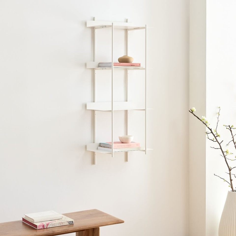 Floating Lines Metal Wall Shelf