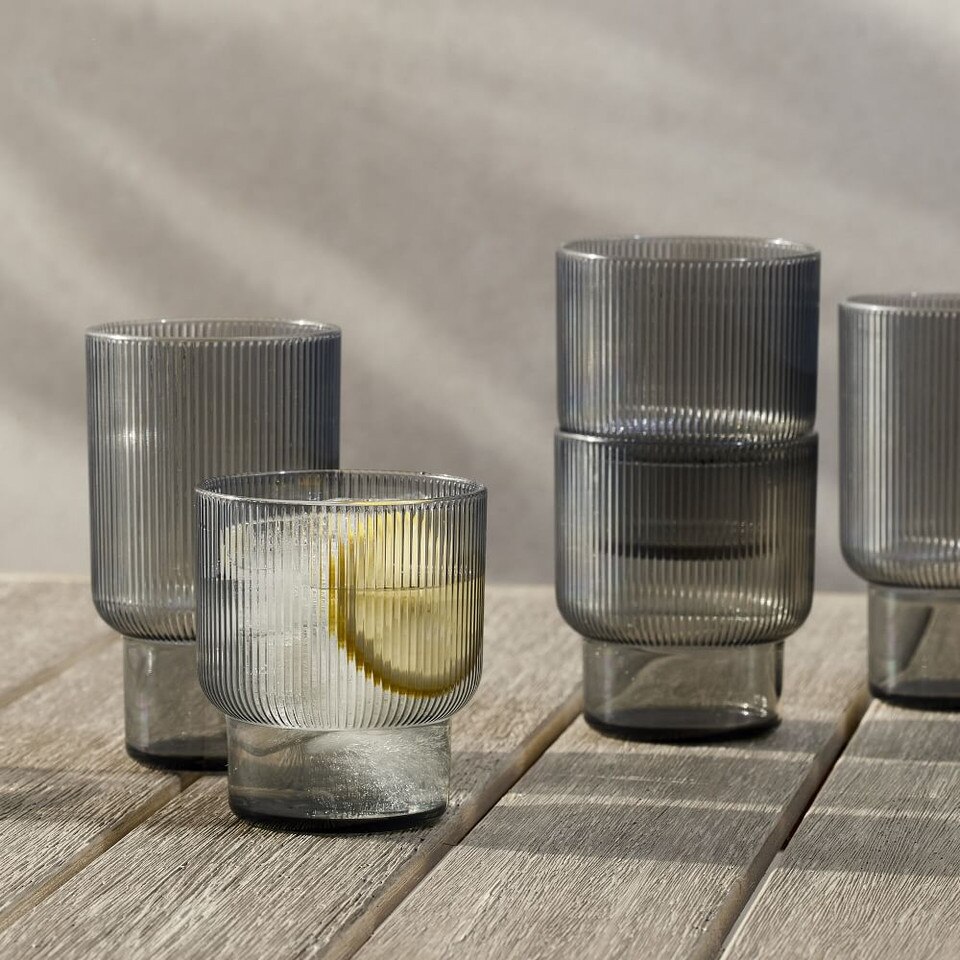 Fluted Acrylic Glassware