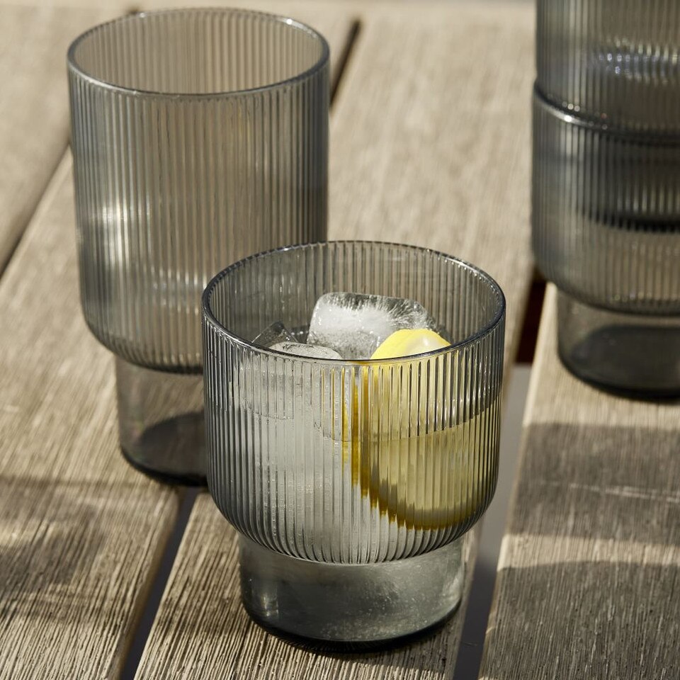 Fluted Acrylic Glassware