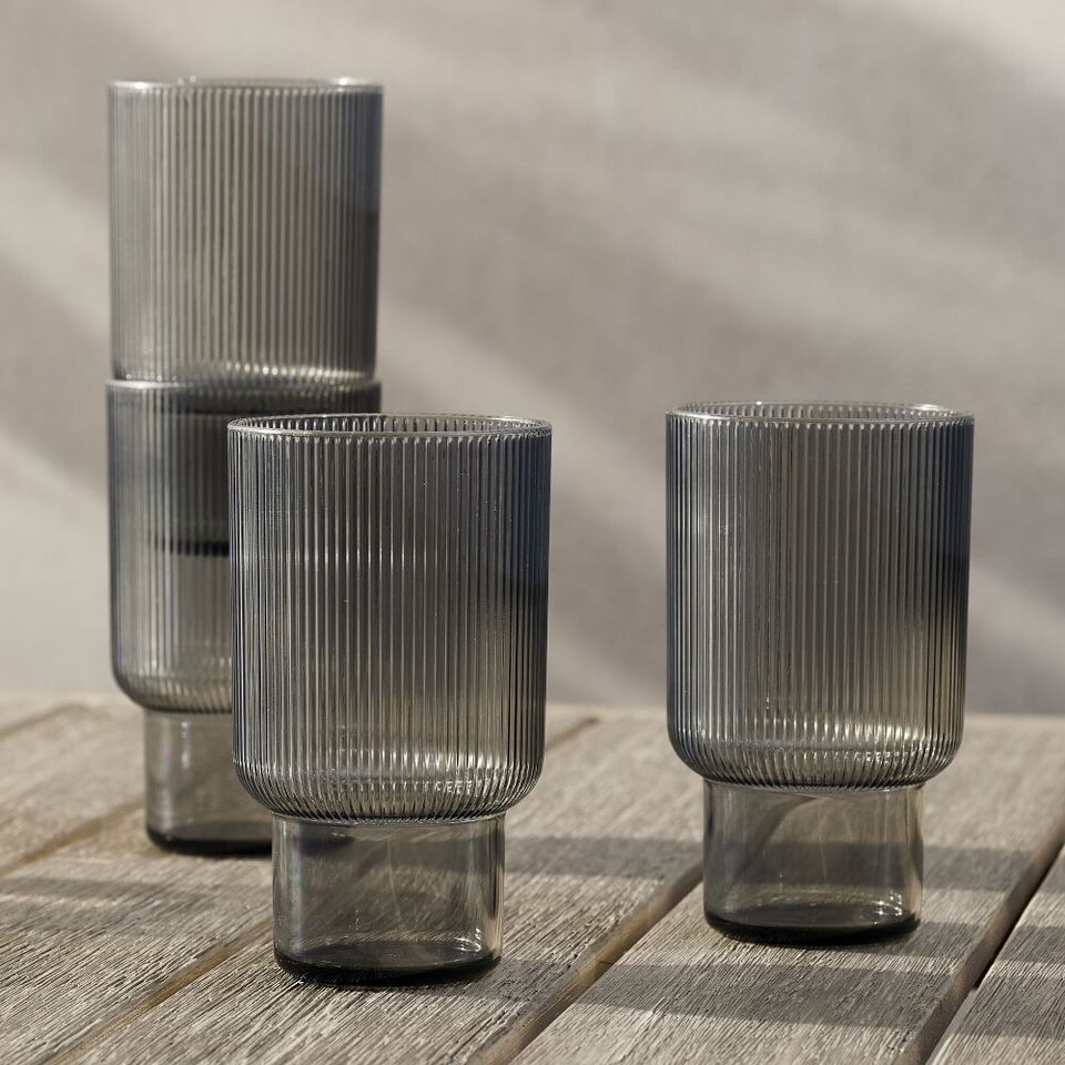 Fluted Acrylic Glassware