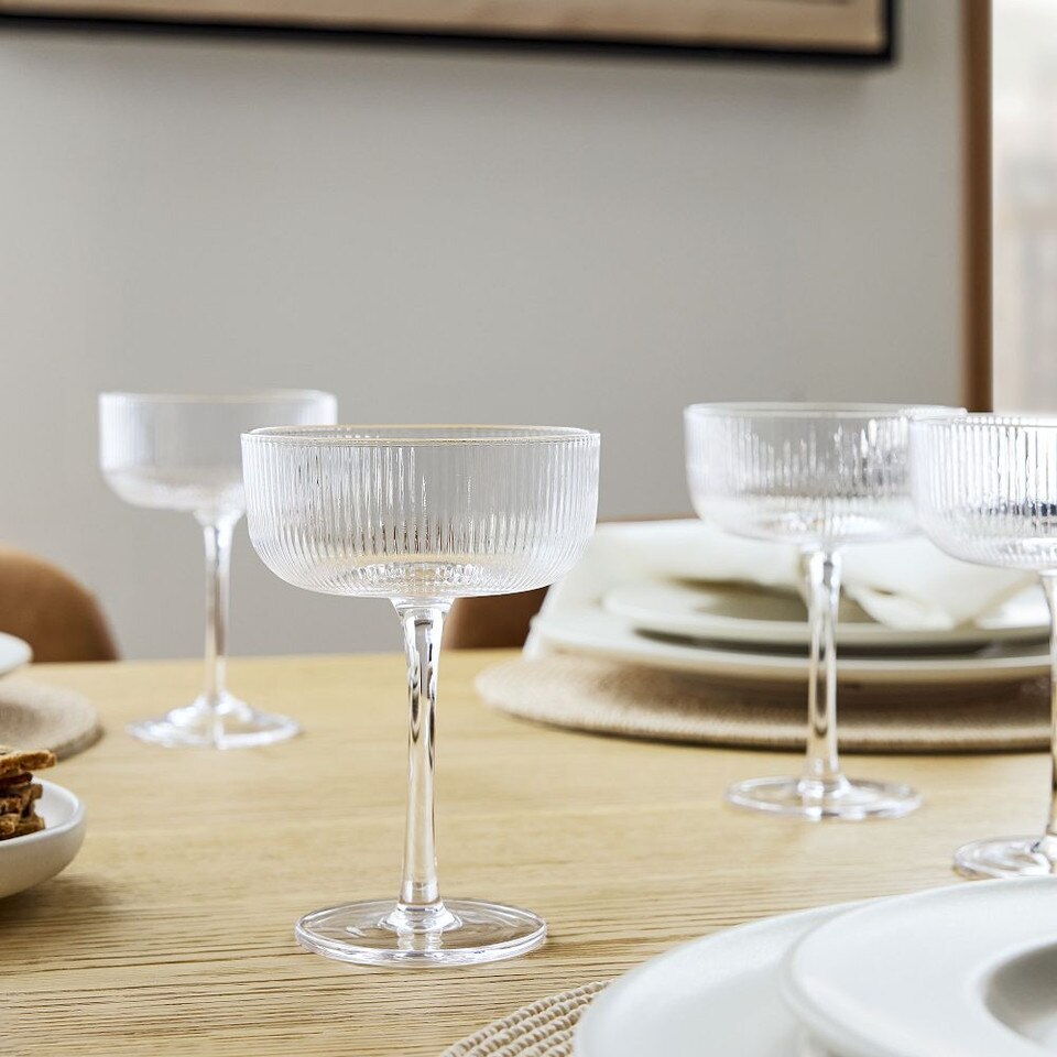 Fluted Coupe Glasses
