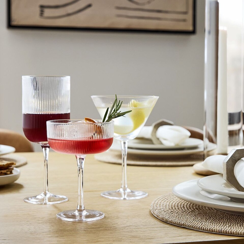 Fluted Coupe Glasses