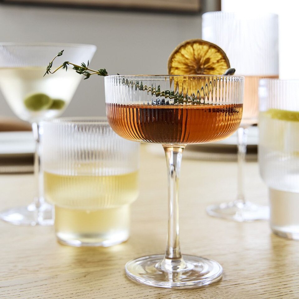 Fluted Coupe Glasses