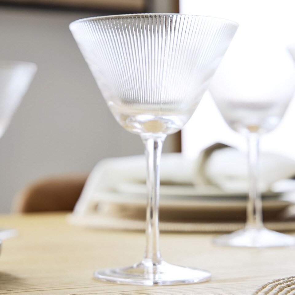 Fluted Martini Glasses