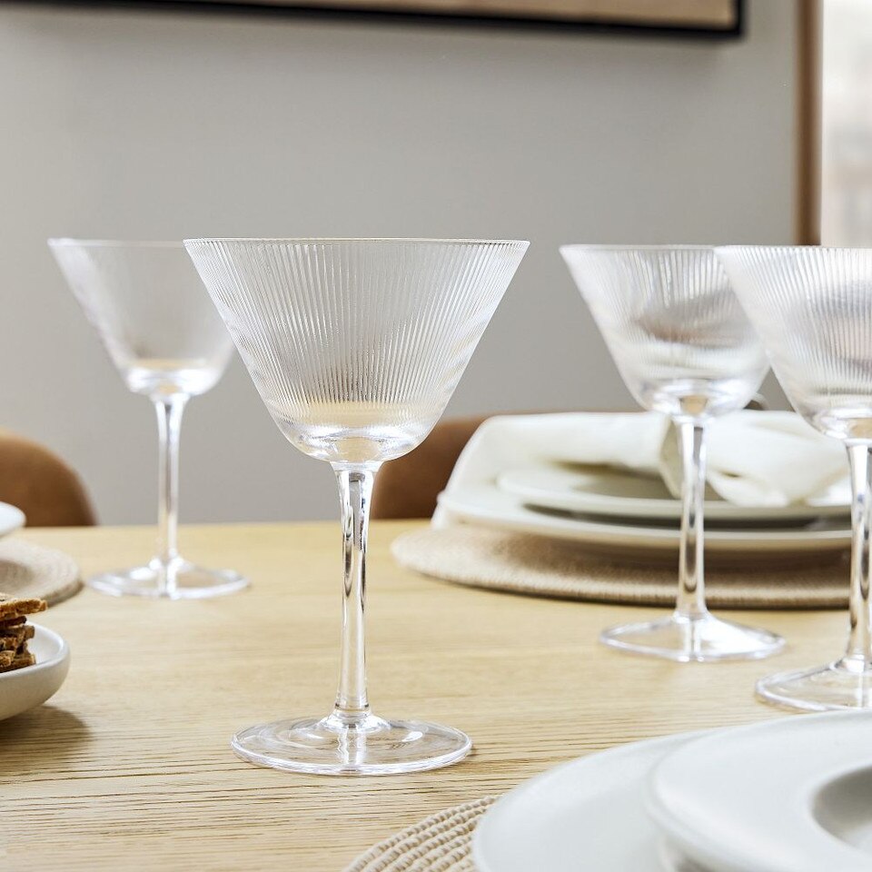 Fluted Martini Glasses