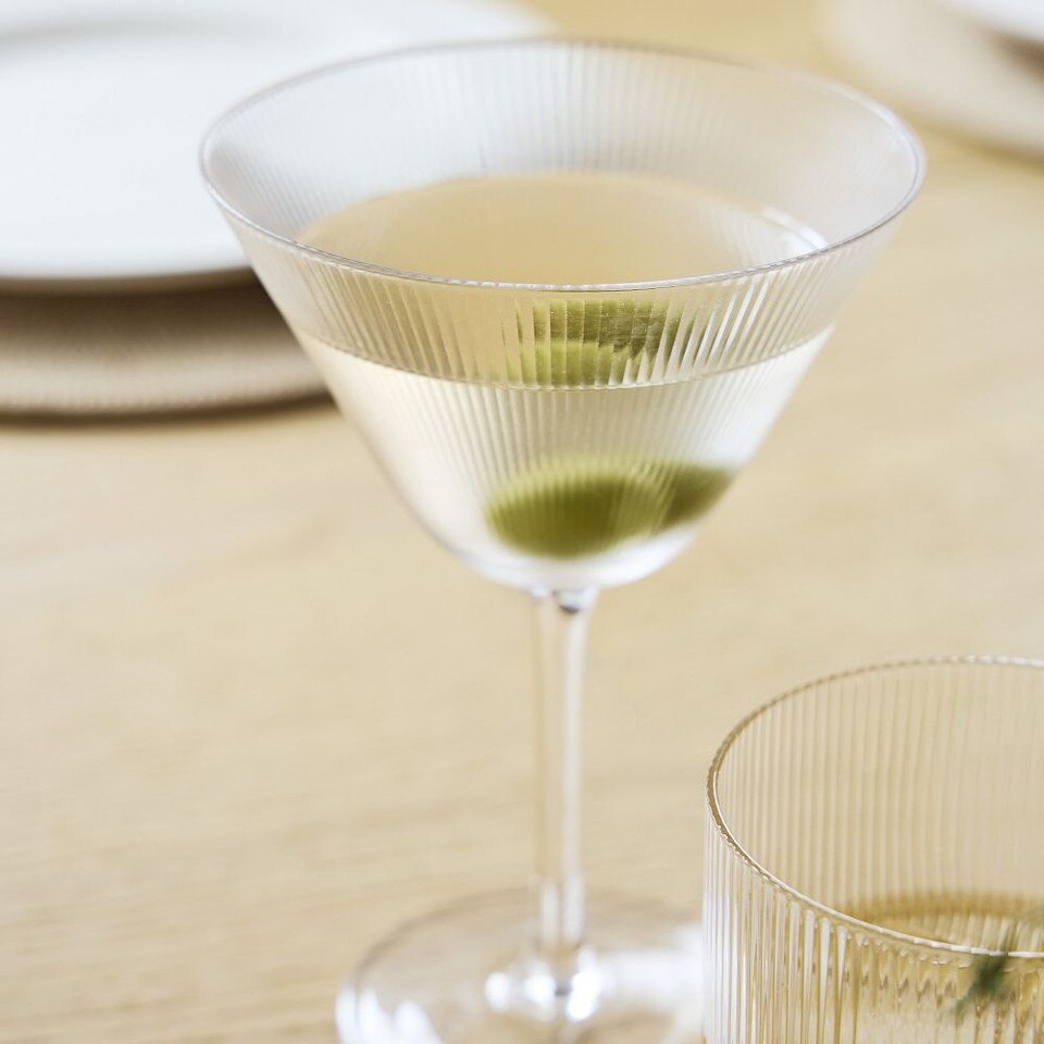 Fluted Martini Glasses