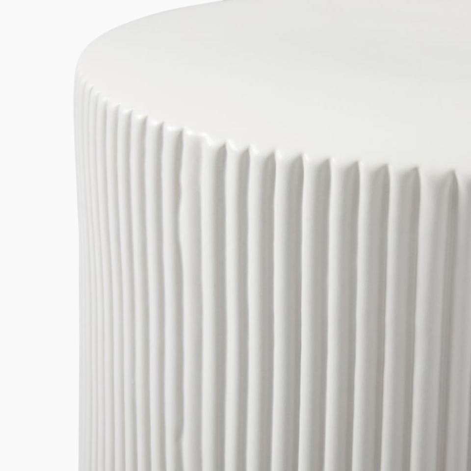 Fluted Indoor/Outdoor Garden Side Table (33 cm - 41 cm)