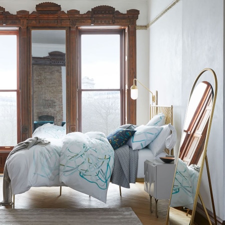 Folded Ellipse Standing Mirror West Elm United Kingdom