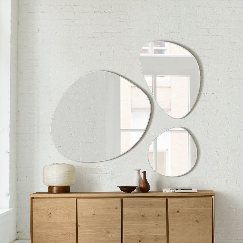Frameless Tear Drop Wall Mirror
