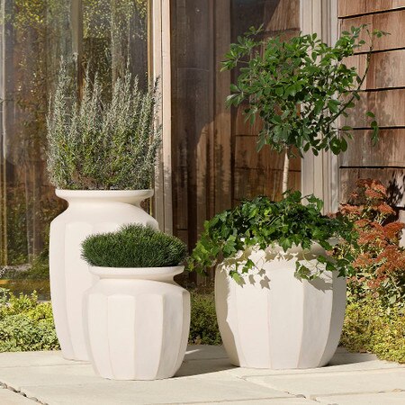 Franco Faceted Ficonstone Indoor/Outdoor Planters | West Elm UK
