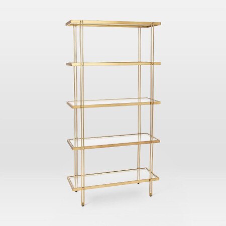 Fulton Bookshelf Antique Brass West Elm United Kingdom