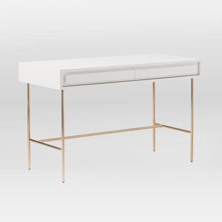Gemini Desk White Lacquer West Elm United Kingdom Gemini Desk White Lacquer West Elm, White Lacquer Furniture
