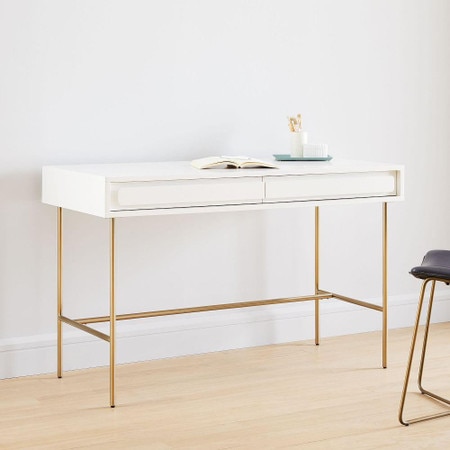 Gemini Desk White Lacquer West Elm United Kingdom Gemini Desk White Lacquer West Elm, White Lacquer Furniture