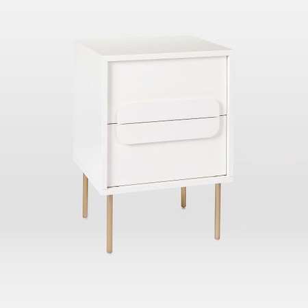 Gemini Bedside Table White Lacquer West Elm United Kingdom Gemini Bedside Table White Lacquer, White Lacquer Furniture