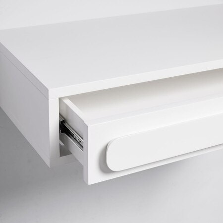 Gemini Wall Mounted Bedside Table White Light Bronze West Elm United Kingdom