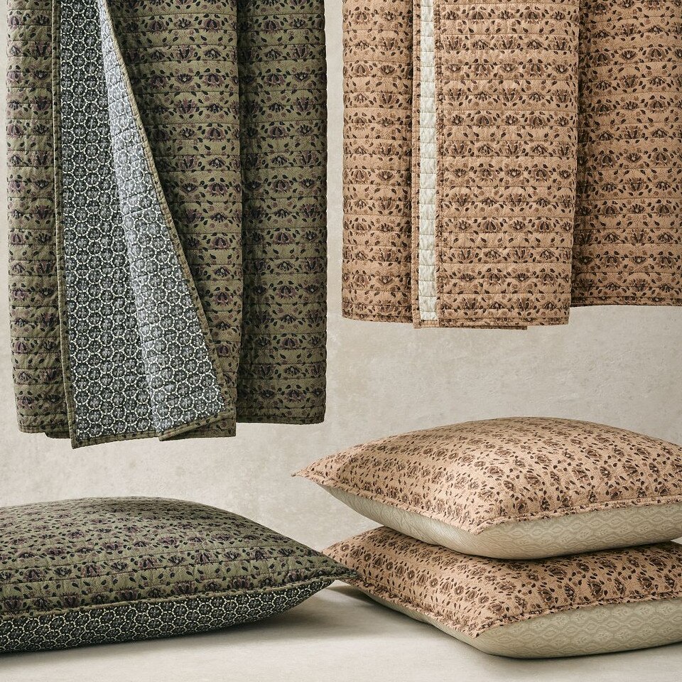 Gemma Reversible Print Mix Bedspread & Pillowcases