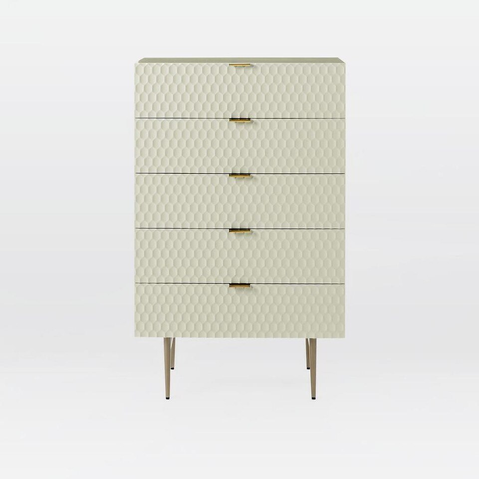 Audrey 5-Drawer Chest - Parchment
