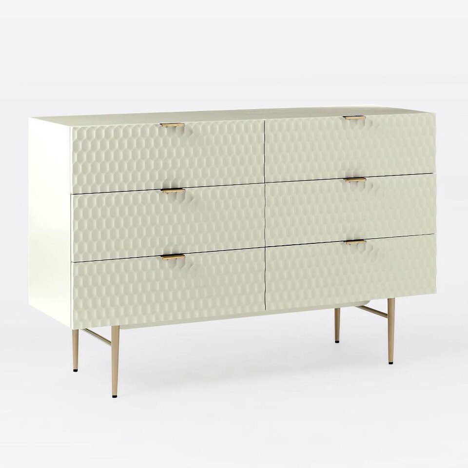 Audrey 6-Drawer Chest - Parchment