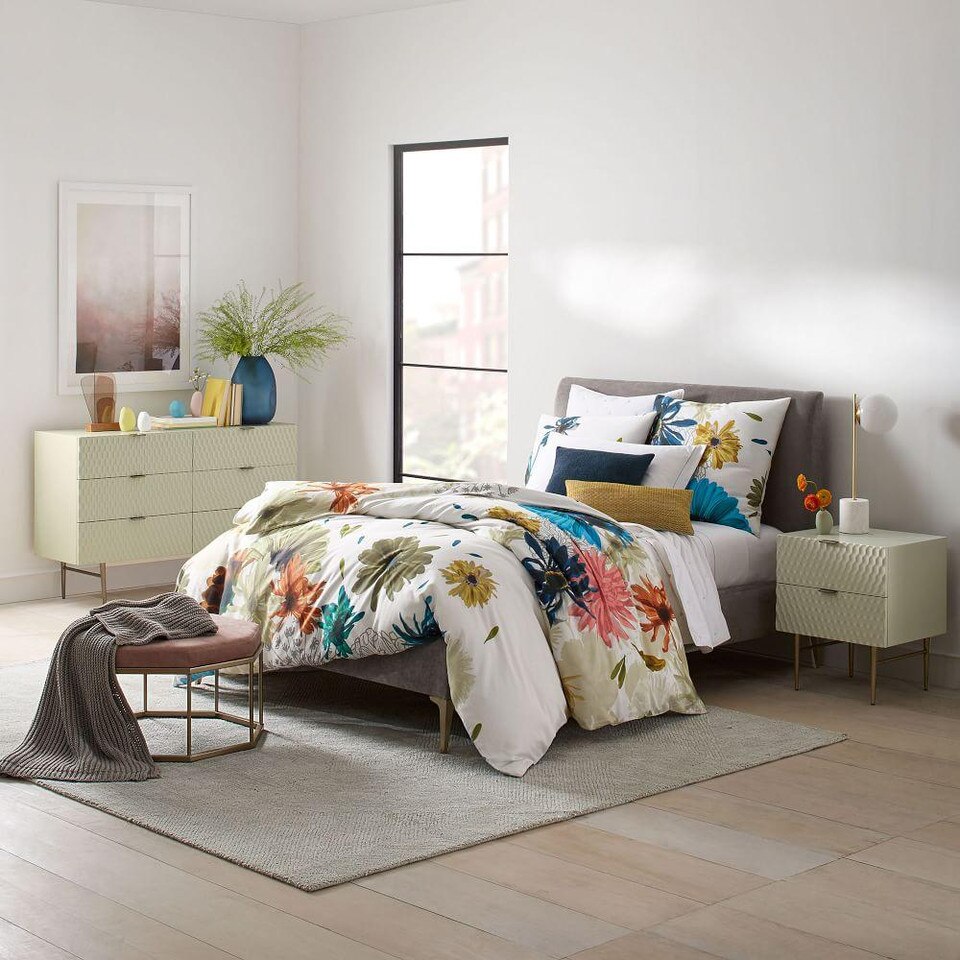 Audrey Bedside Table - Parchment