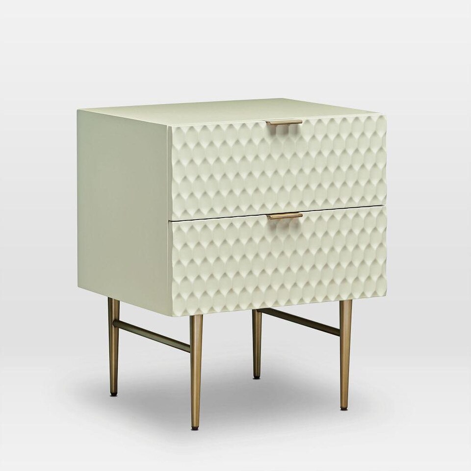 Audrey Bedside Table - Parchment