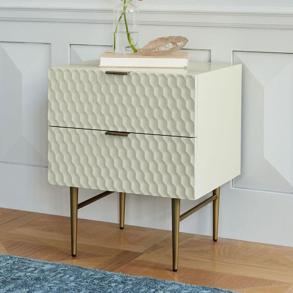 Audrey Bedside Table - Parchment