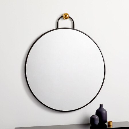 Geometric Hook Round Wall Mirror 76 Cm West Elm United Kingdom